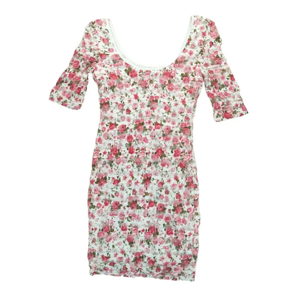 Dots Women's scoop neck Boutique style‎ Lacey Spring Summer Layered Dress Large